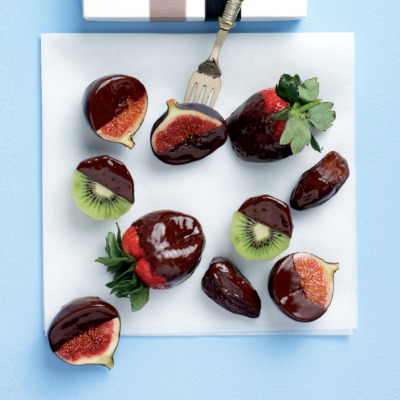 Fresh fruit dipped in luxury chocolate