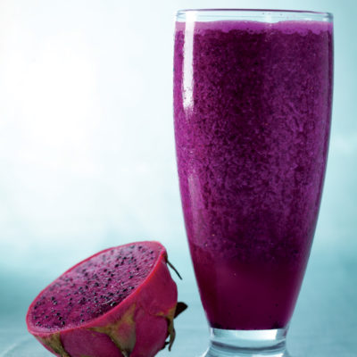 Fresh dragon fruit shakes