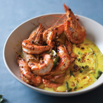 Spicy prawns in coconut sauce