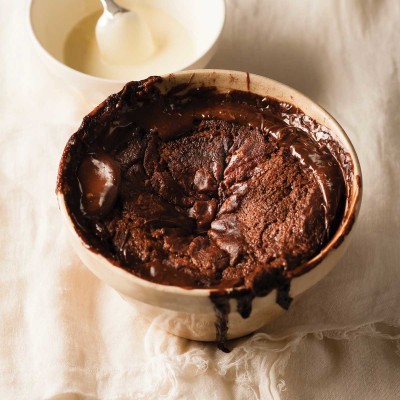 Baked chocolate pudding