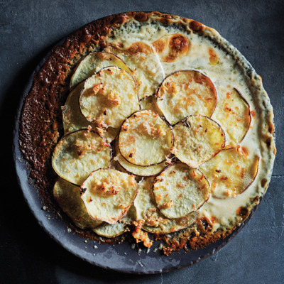 Sweet potato gratin on a plate