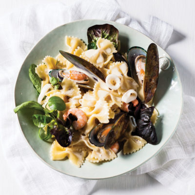 Seafood pasta salad