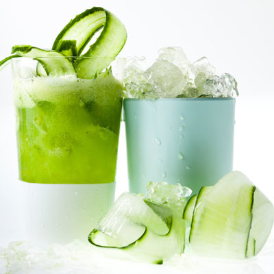 Fresh cucumber-and-gin cocktail