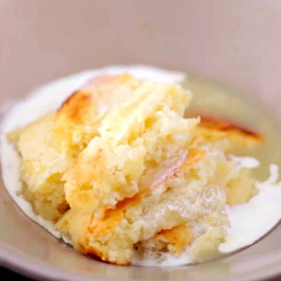 Make self-saucing lemon pudding