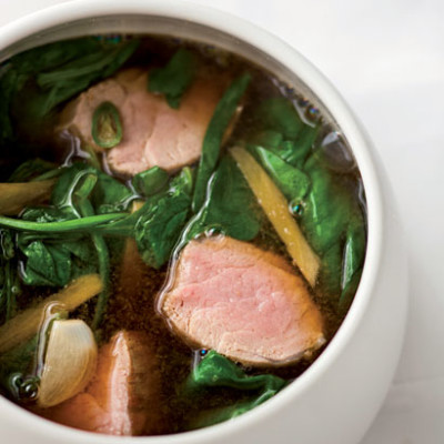 Asian ginger and pork broth