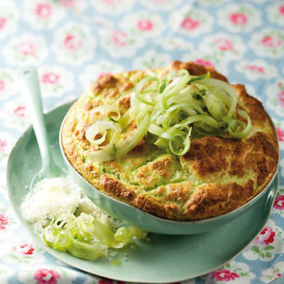 Asparagus and fennel souffle