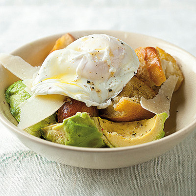 Avocado and poached-egg toasts