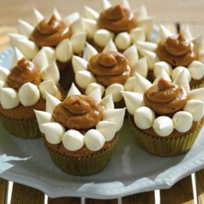 Banana and chocchip caramel cupcakes