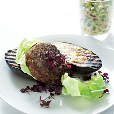 Beef-and-brinjal burgers