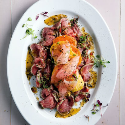 Beef carpaccio salad