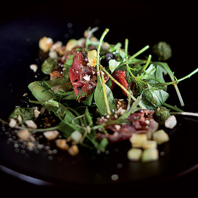 Beef Tartare with hoisin dressing and ponzu mayonnaise