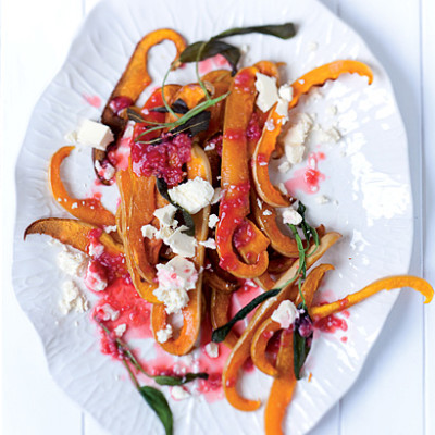 Butternut salad with raspberry vinaigrette