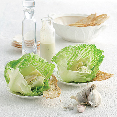 Caesar salad with ciabatta croutons