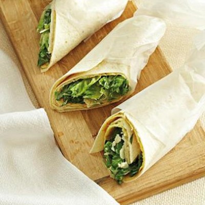 Caesar-style salad wraps