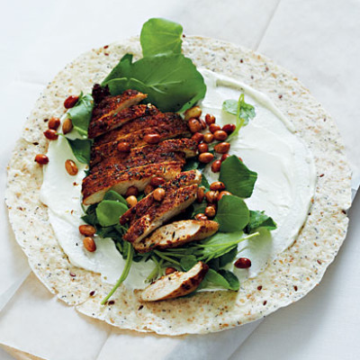 Cajun chicken wrap