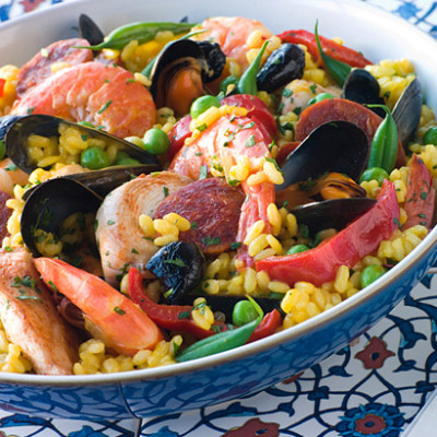 Cheat's paella