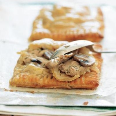 Chicken and mushroom turnovers