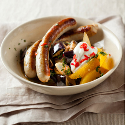 Chicken-sausage tagine