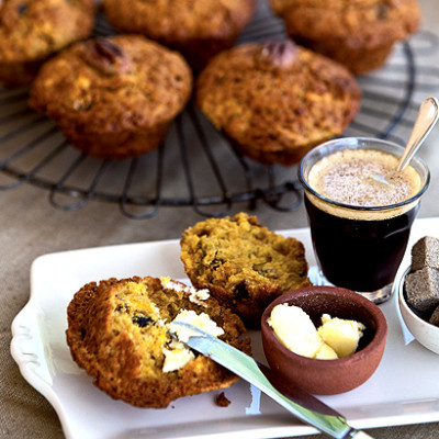 Citrus and date muffins