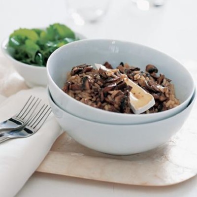 Cold mushroom risotto