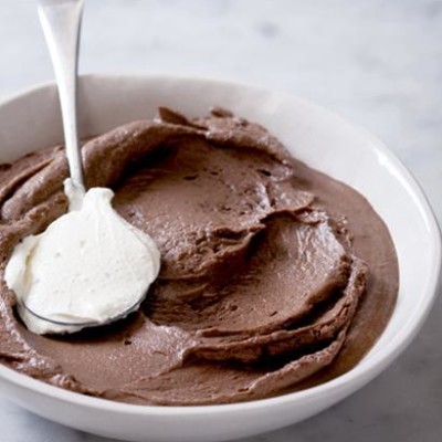 Decadent dark chocolate mousse