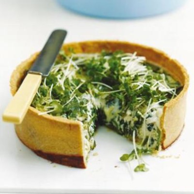 Egg and watercress tart