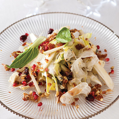 Endive, fennel, celery and blue cheese salad