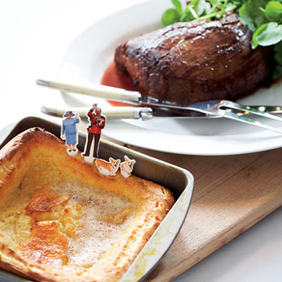 English roast beef and Yorkshire pudding