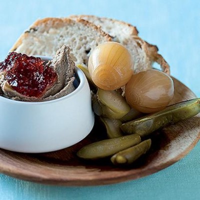 Farmhouse platter with olive ciabatta