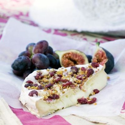 Frozen grape cheeseboard