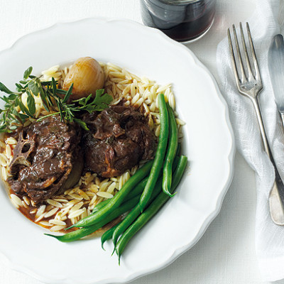 Free-range roast lamb neck