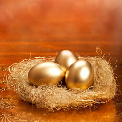 Golden Easter eggs