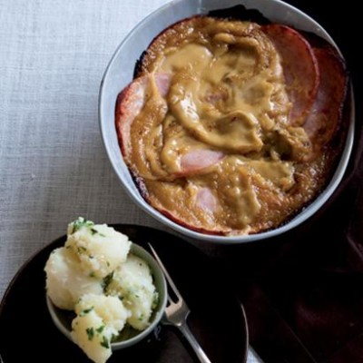 Ham in mustard sauce