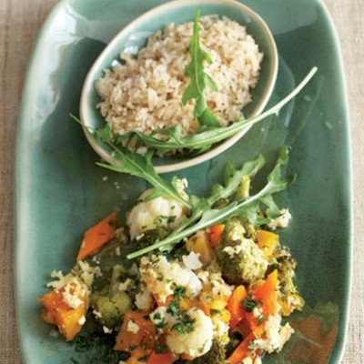 Herbed vegetable and feta bake