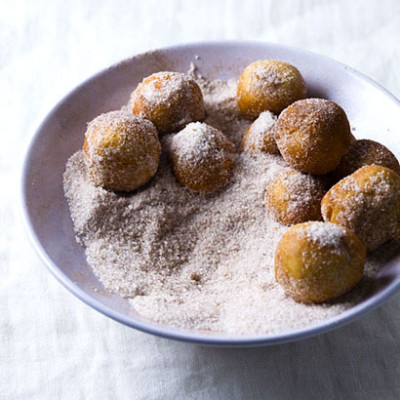 Home made cinnamon sugar doughnuts