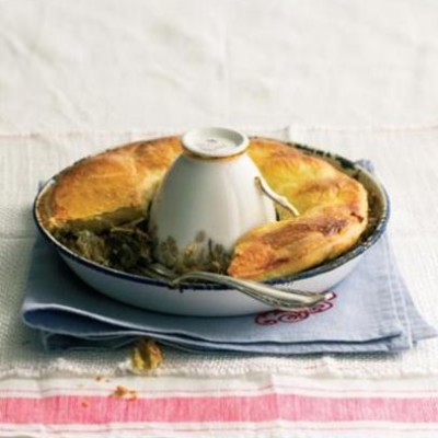 Home-made guinea fowl and Morogo pie