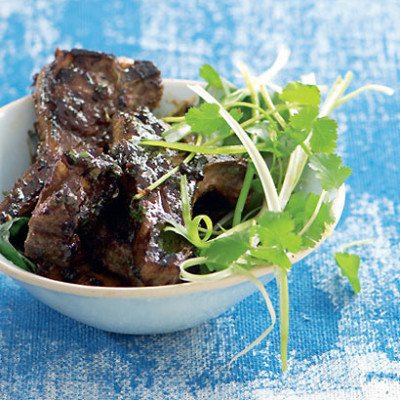 Lamb chops in sticky tamarind