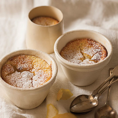 Lemon curd puddings