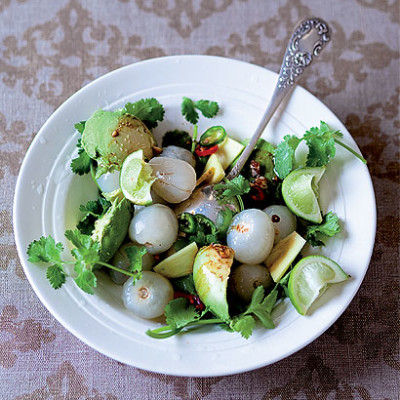 Litchi-and-avocado salad