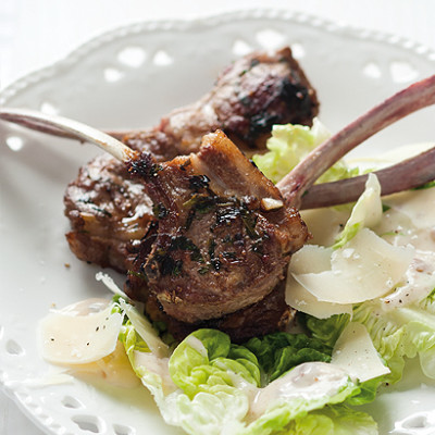 Minted lamb chops