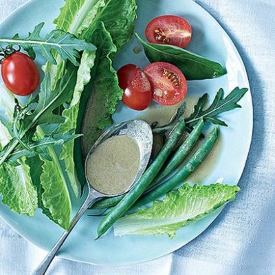 Mixed salad with anchovy dressing