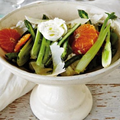 Mozzarella and citrus rocket salad