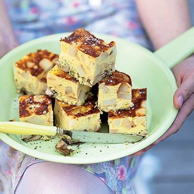 Mushroom and potato frittata