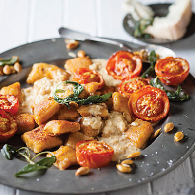 Nutmeg and pumpkin gnocchi with Gorgonzola cream