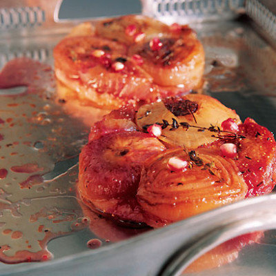 Onion and fig tarte tatin