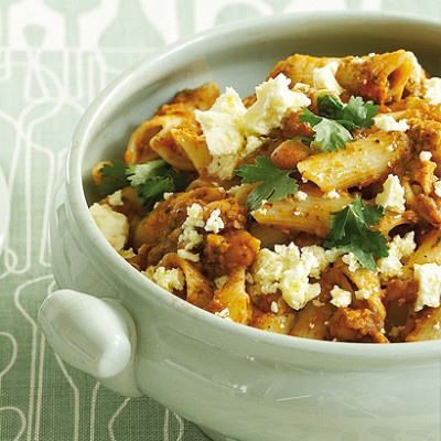 Organic chickpea and coriander pasta