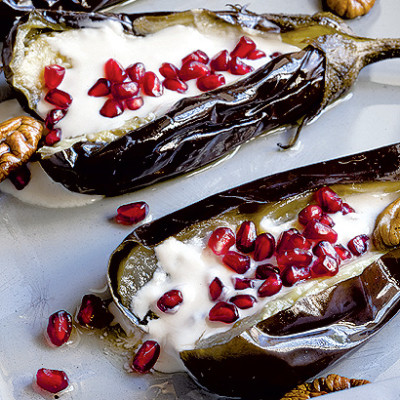 Pomegranates and brinjals