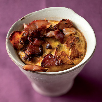 Pumpkin and bacon frittata pots