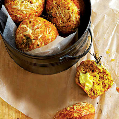 Pumpkin, cheese and rosemary muffins