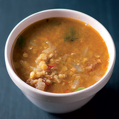 Red lentil and chilli broth